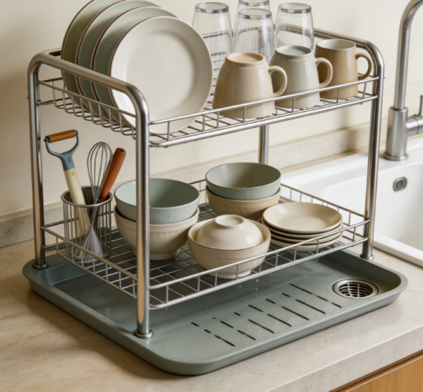 Two Tier Dish Drying Rack